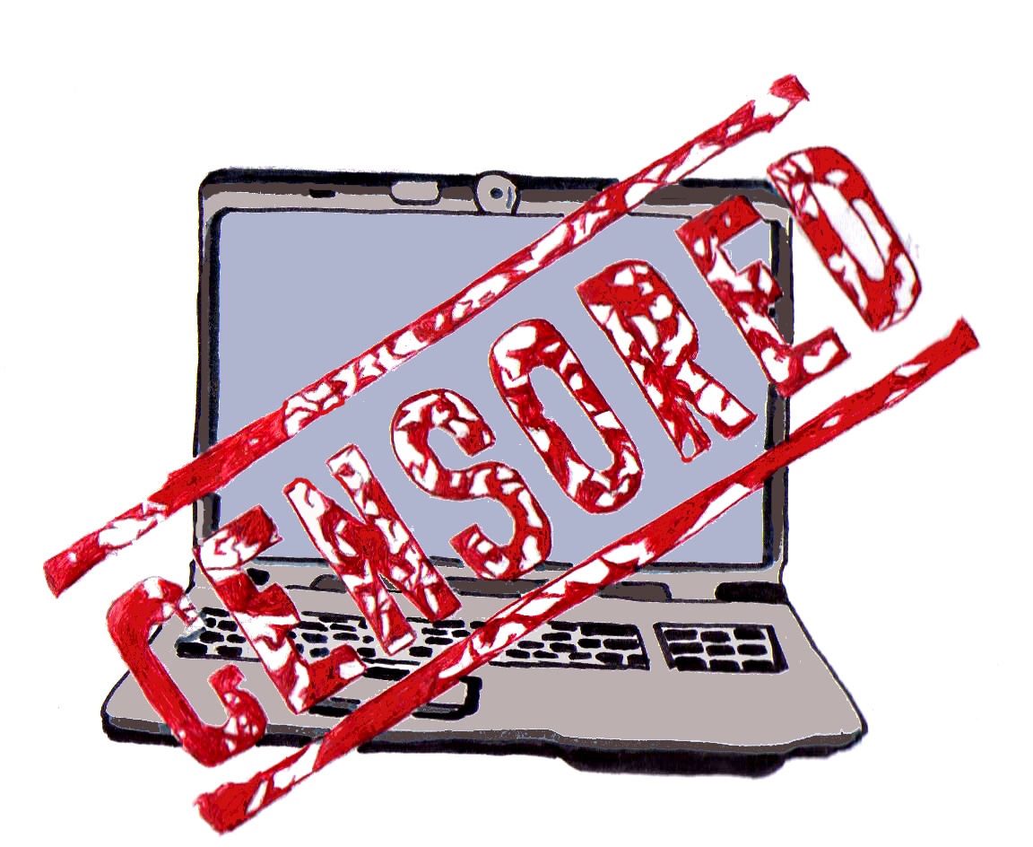 A censored laptop